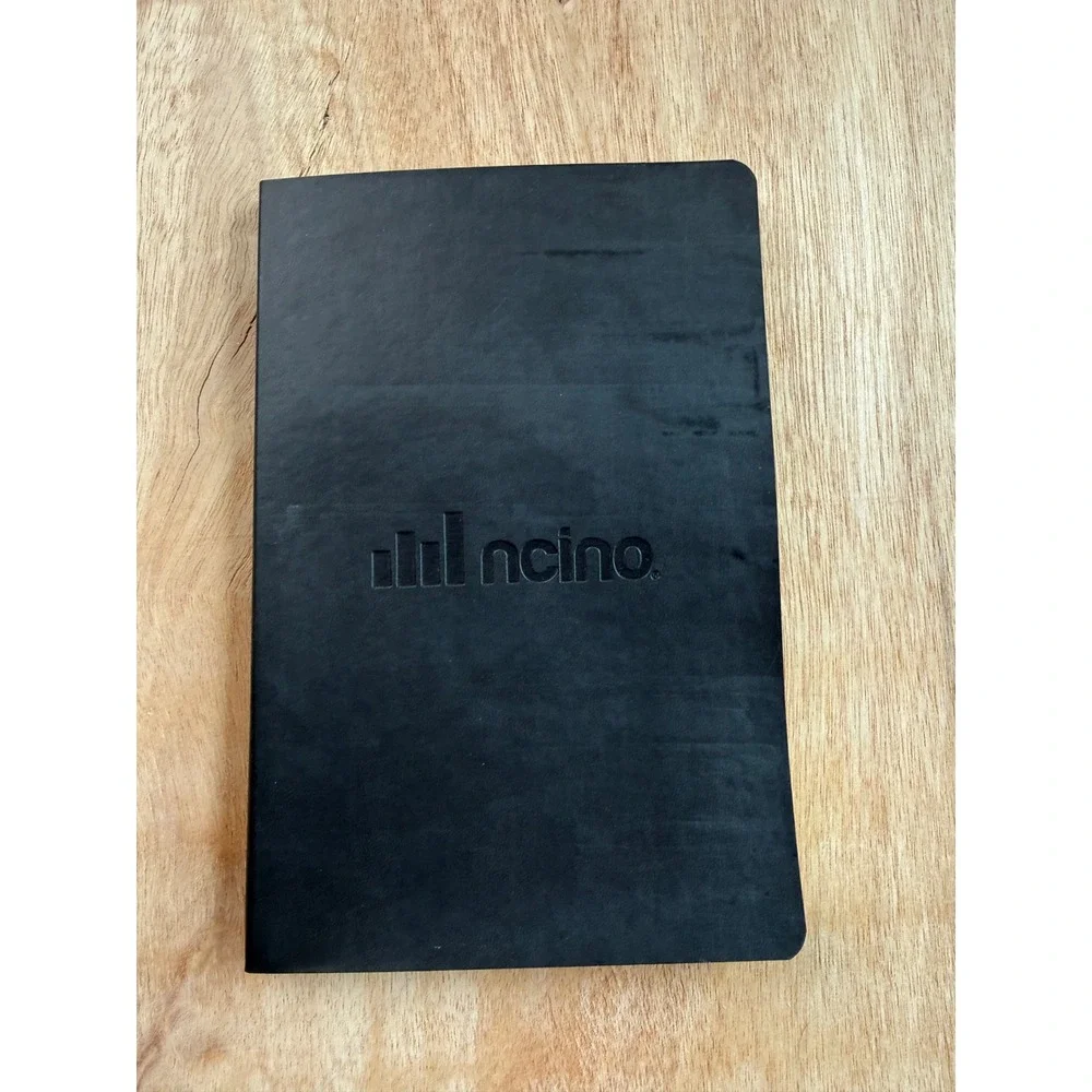 NCINO JournalBooks Notebook Unisex Black Debossed Logo Lined 5x8.25